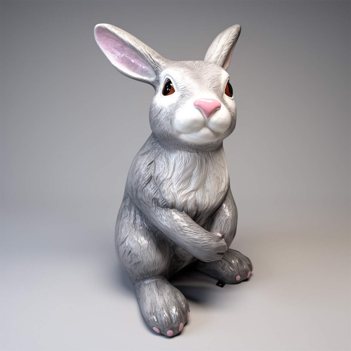 Grande Figure Décorative Lapin Assis – Image 3