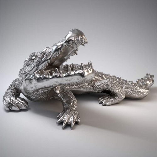 Figura dekoracyjna 3D - Krokodyl duży, jednokolorowy
