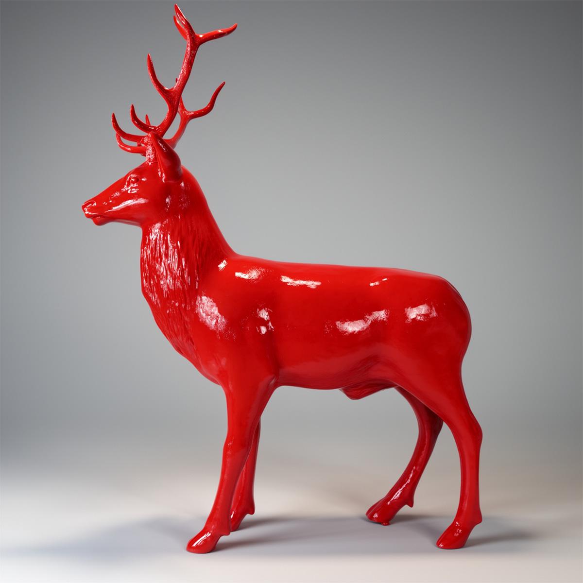 Grande Figure Décorative Cerf