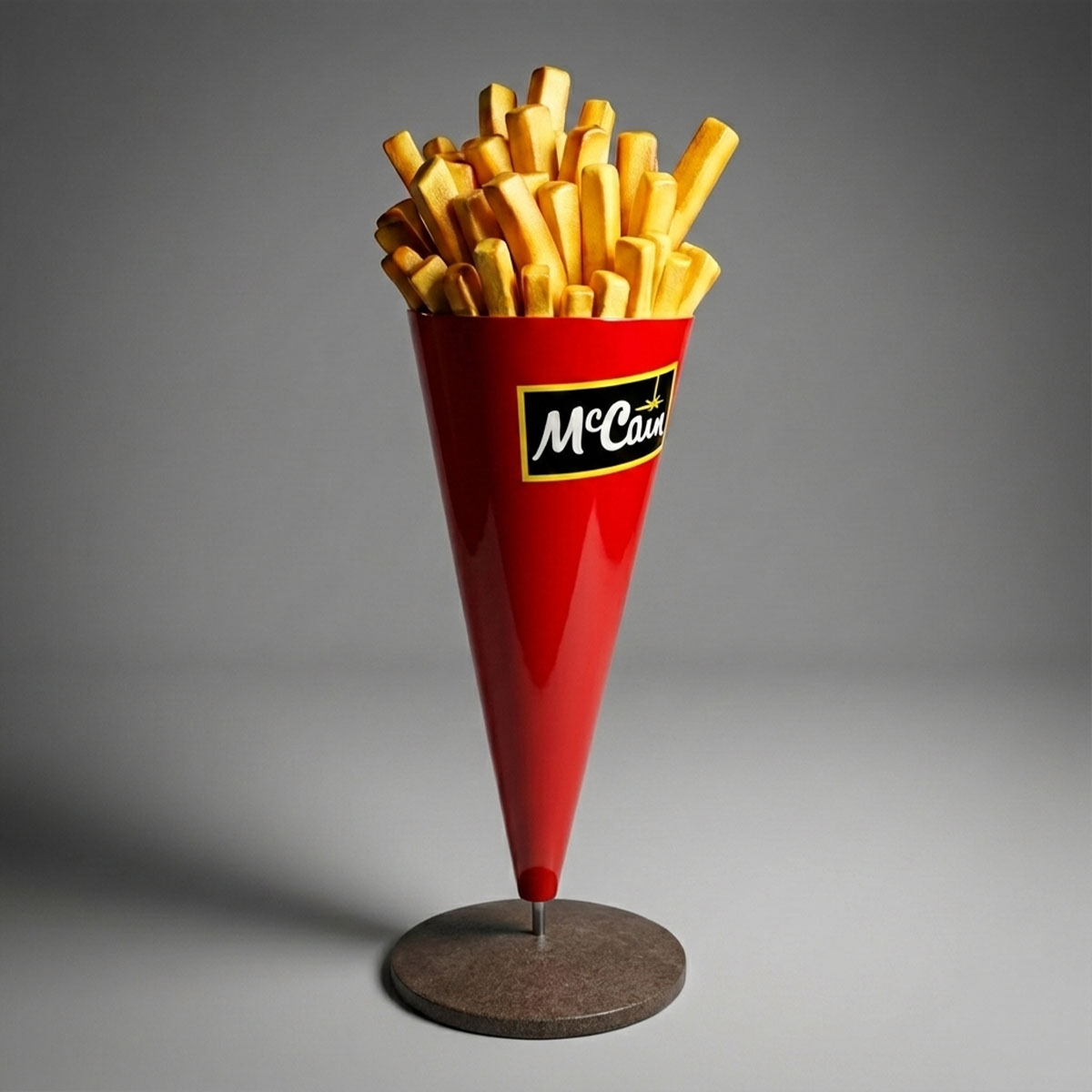 Figure Publicitaire Frites Sur Base Mobile