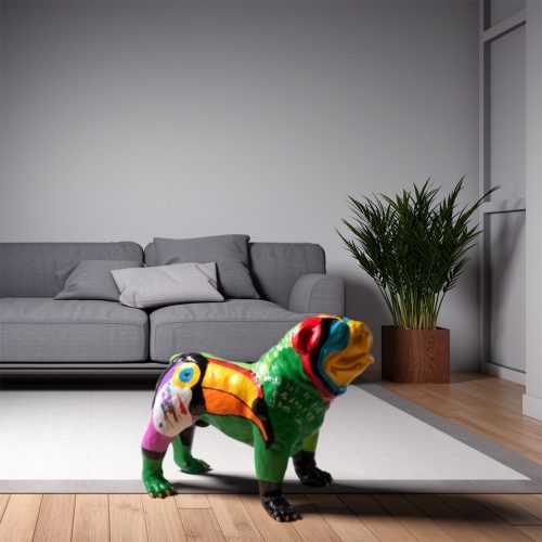 Figura dekoracyjna pies bulldog usa średni -  pop-art