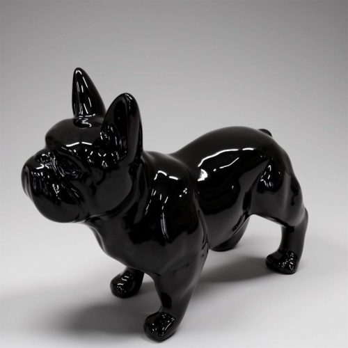 Chien - Figurine unicolore d'un bouledogue français debout