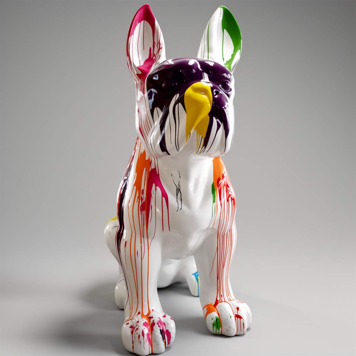 Géante Figure Décorative Bulldog Multicolore – Image 2