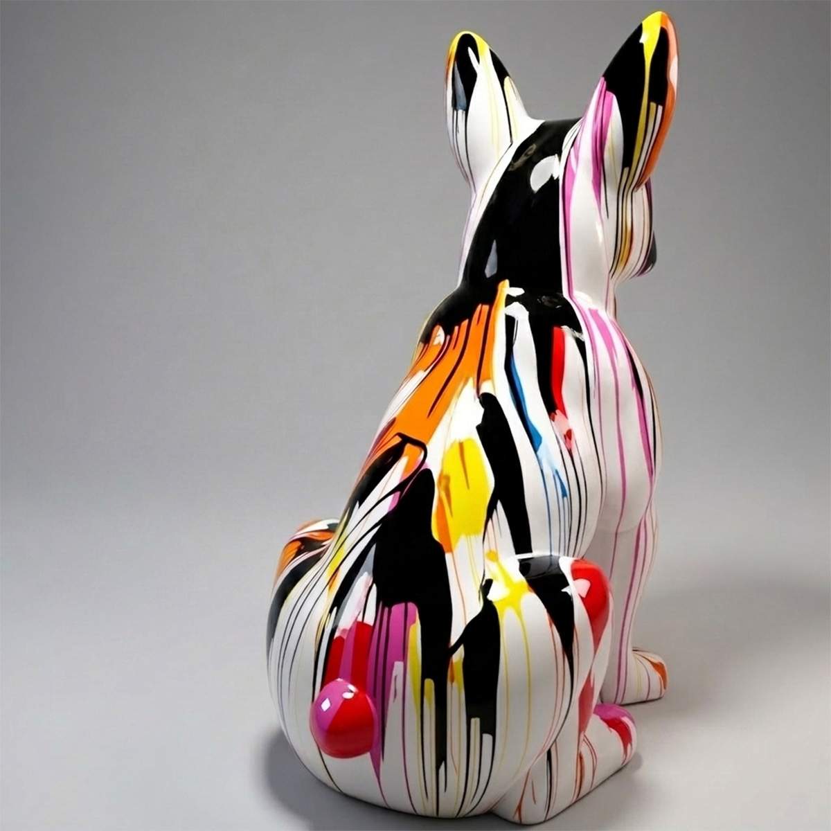 Figurine bulldog assis SL multicolore – Image 2