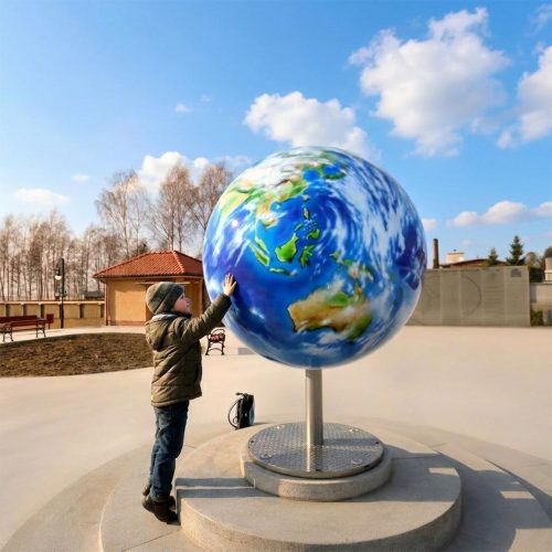3D Globus dekoracyjny z laminatu szklanego - Ø150cmÂ