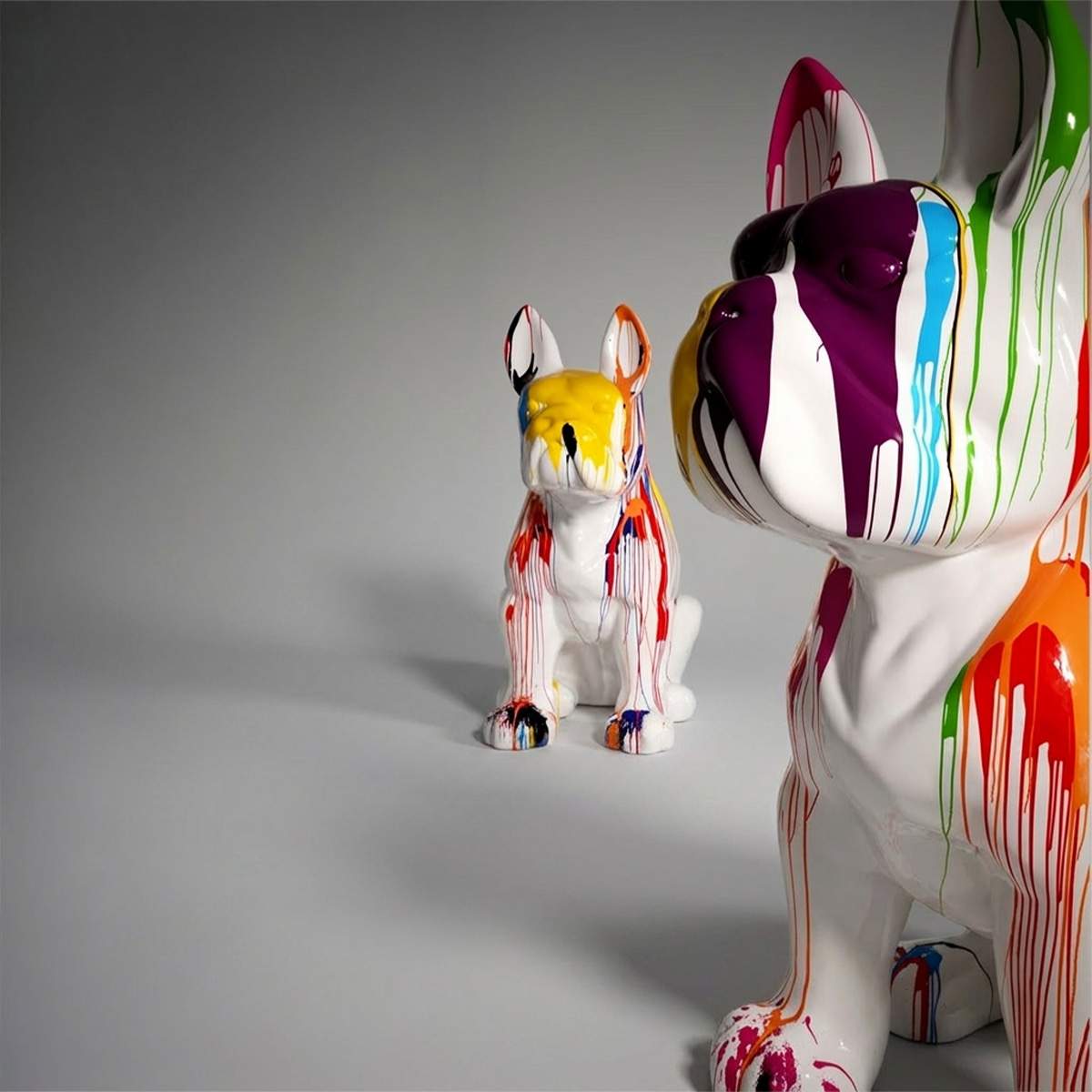 Géante Figure Décorative Bulldog Multicolore – Image 4