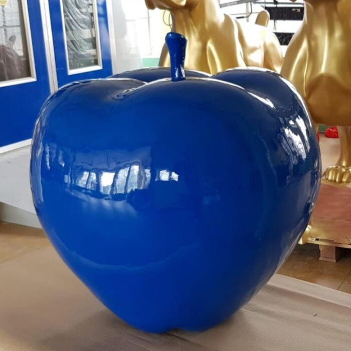 fiberglass apple figure blue