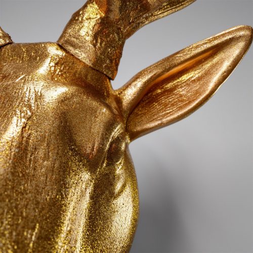 Figure Décorative 3D - Grand Cerf Doré Pailleté