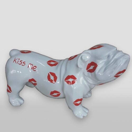Figura dekoracyjna Pies rasy Bulldog angielski - kiss