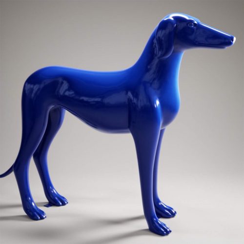 Figurine chien Greyhound M - moyen, monochrome