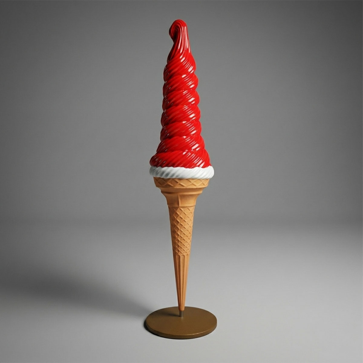 Grande Figure Publicitaire Glace Américaine Torsadée – Image 3