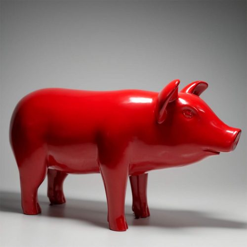Grande Figurine Décorative - Cochon