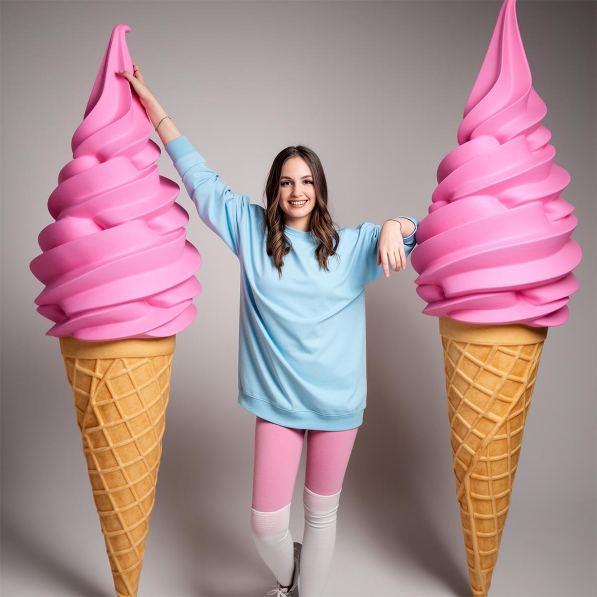 Grande Figure Publicitaire Glace Italienne – Image 3