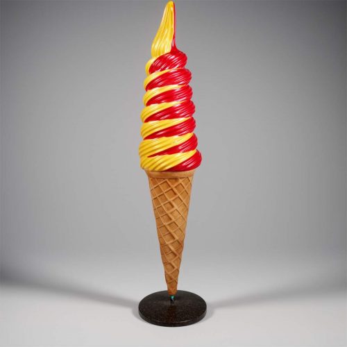 Maquette publicitaire de glace américaine / spirale - Mangue
