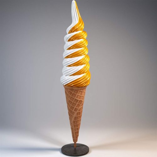 Maquette publicitaire de glace américaine / spirale - Mangue