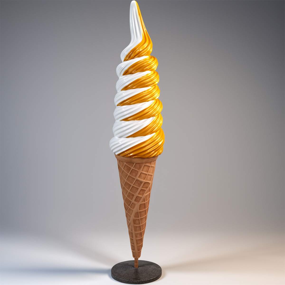 Maquette publicitaire de glace américaine / spirale - Mangue
