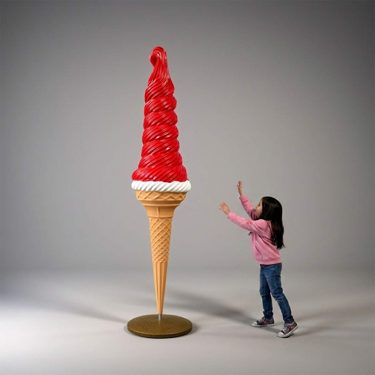 Grande Figure Publicitaire Glace Américaine Torsadée