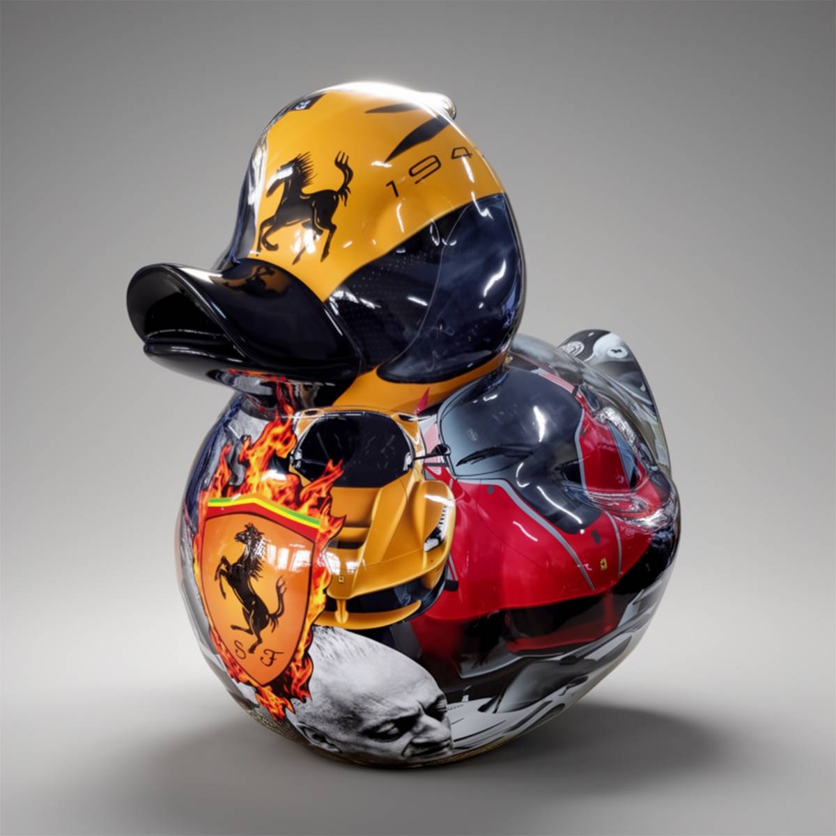 Petite figurine décorative de canard pop-art – Image 3