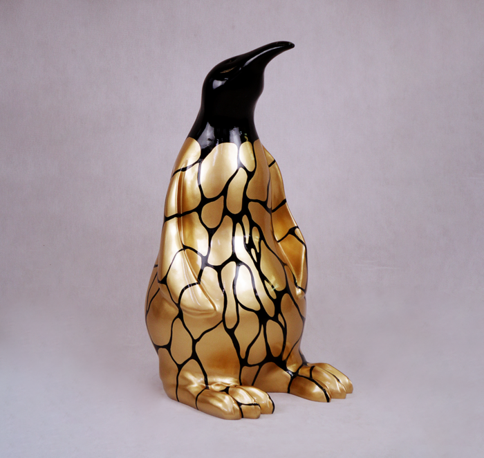 Pingwin 100 cm - złote łaty