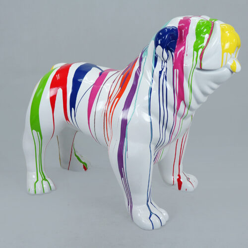 pies Bulldog USA XL - biały trash