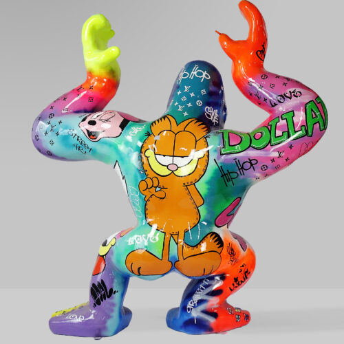 Duży goryl z beczką - pop art