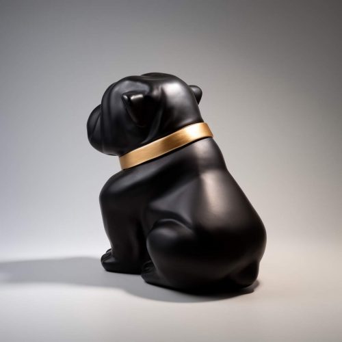 Chien Bulldog Angelo 60cm - Peinture mate