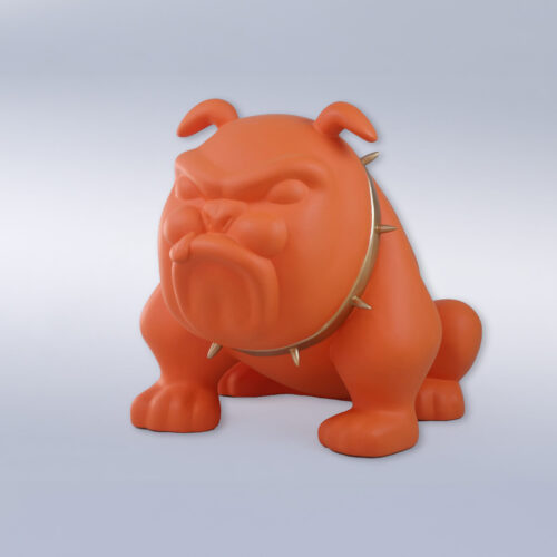 pies Bulldog Avella 22cm - pomarańczowy mat