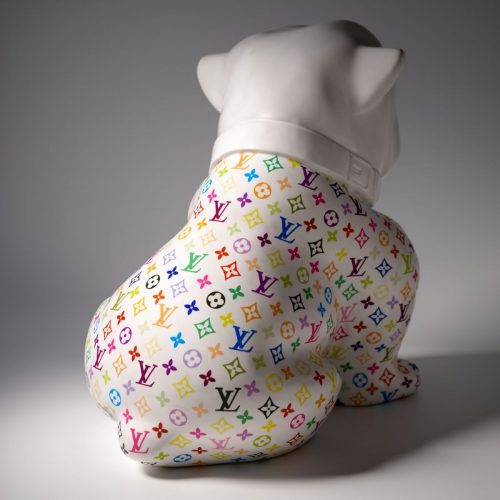 Chien Bulldog Angelo 60 cm - Monogram Coloré