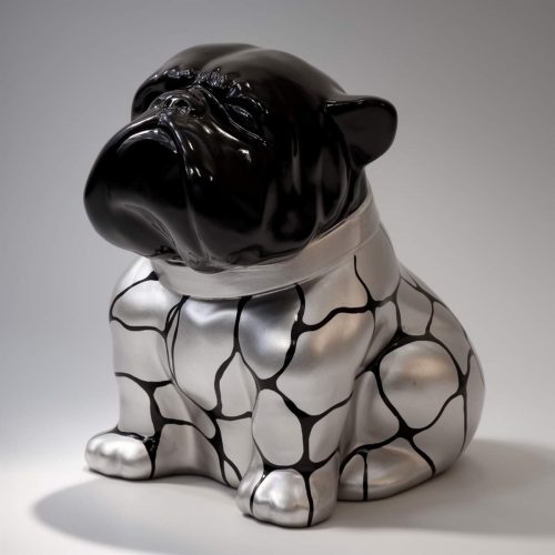 Chien Bulldog Angelo 60cm - Tacheté