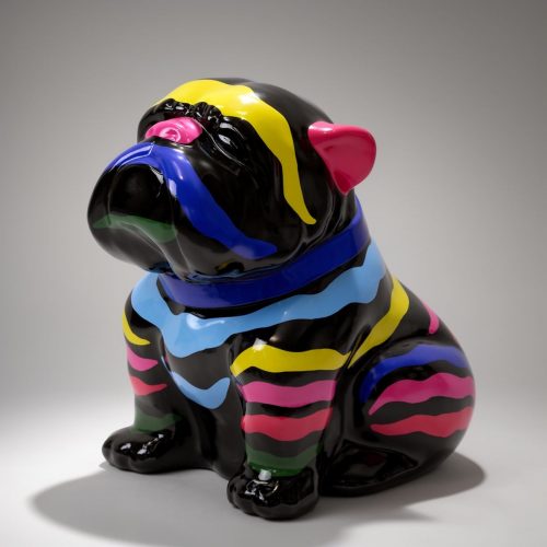 Chien Bulldog Angelo 40cm - Rayé