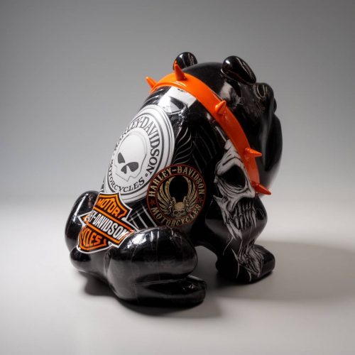 Chien Bulldog Avella 55cm - Harley Davidson