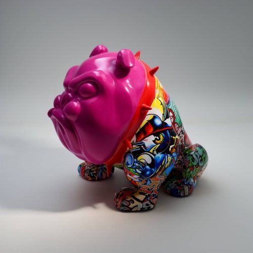 Chien Bulldog Avella 55cm - Graffiti