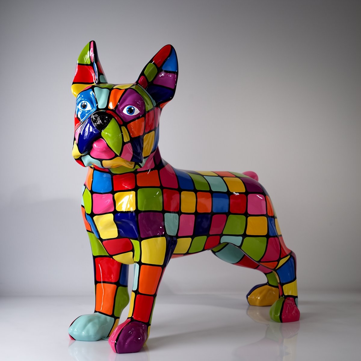 Grande Figure Décorative Bouledogue Français Smarties