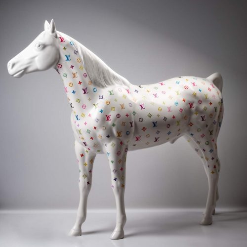 Cheval taille réelle - Monogramme