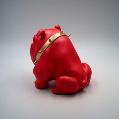 Chien Bulldog Avella 55cm - Rouge mat
