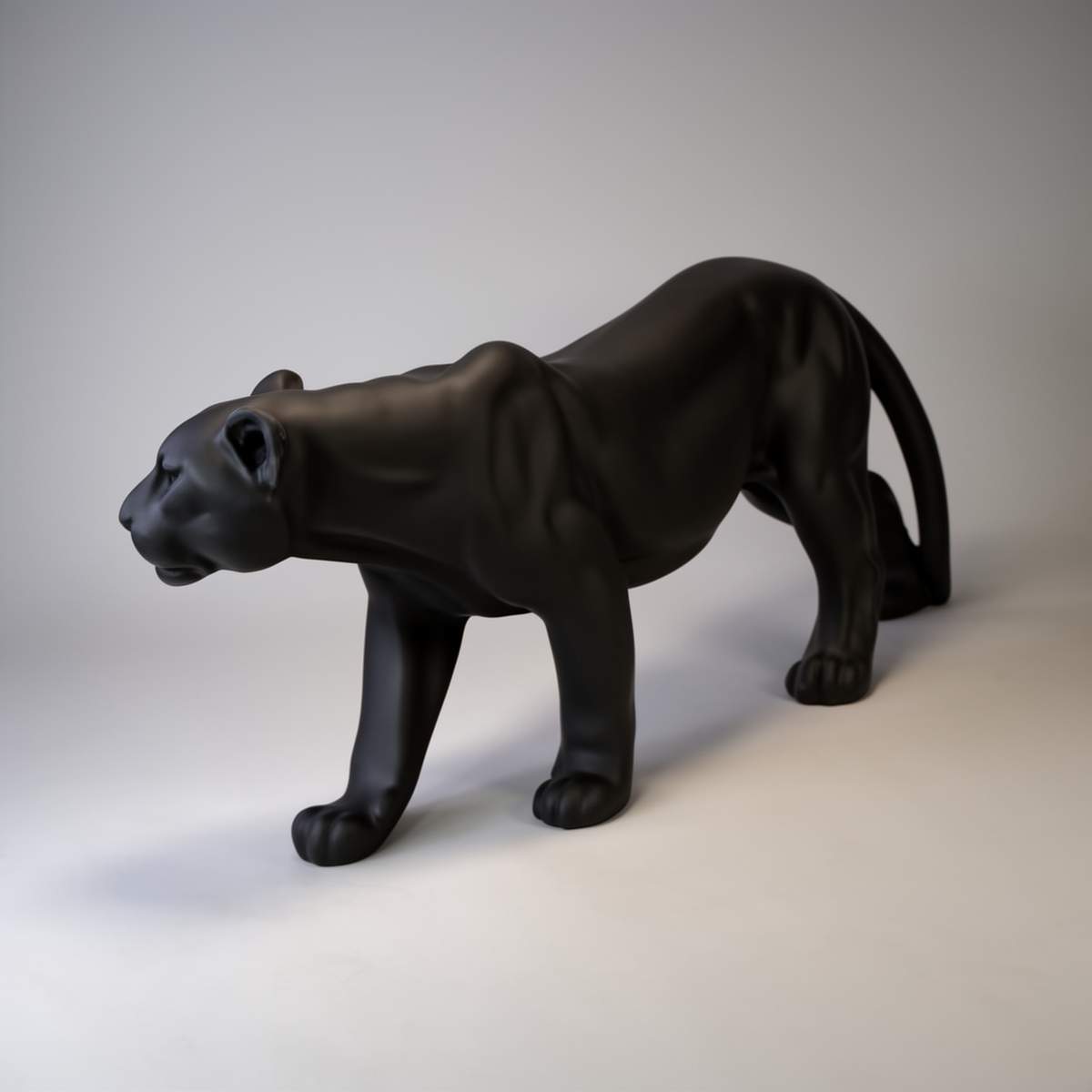 Figure Decorative Panthere Debout Grandeur Nature Mate – Image 2