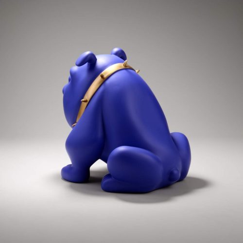 Chien Bulldog Avella 55cm - Bleu mat