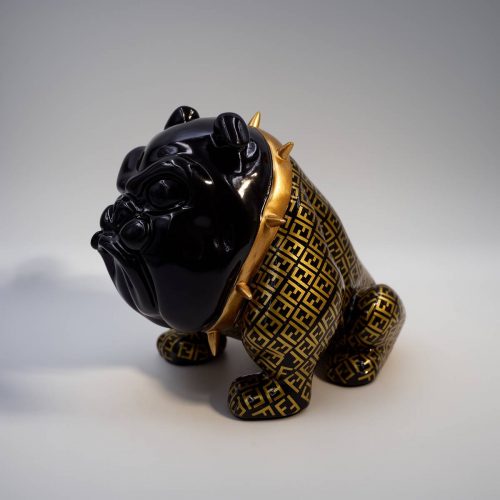 Chien Bulldog Avella 22 cm - motif adhésif F