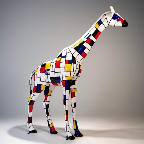 Grande figurine girafe taille réelle - Mondrian