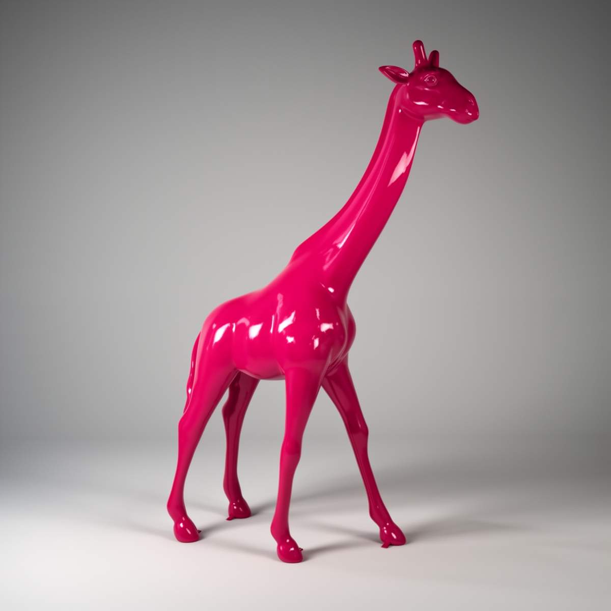 Grande Figure Décorative Girafe 230 cm Blanche – Image 2