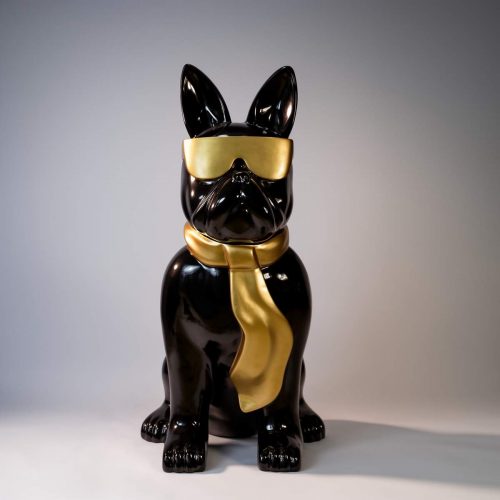 Mały bulldog krawat w okularach - jeden kolor