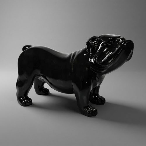 pies Figura dekoracyjna Bulldog Angielski – wersja jednokolorowa