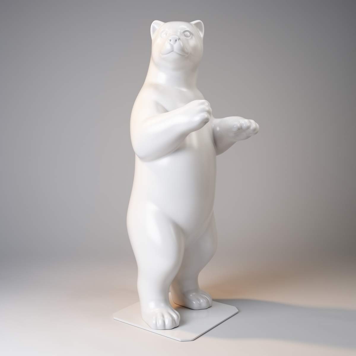 Figure Décorative Ours Debout 180 cm Couleur Unie – Image 2