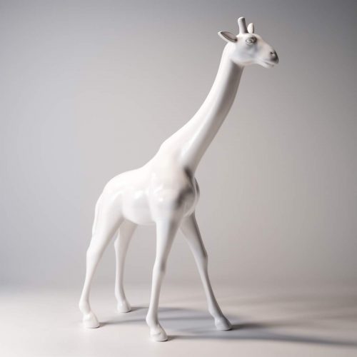 Grande girafe blanche 230 cm
