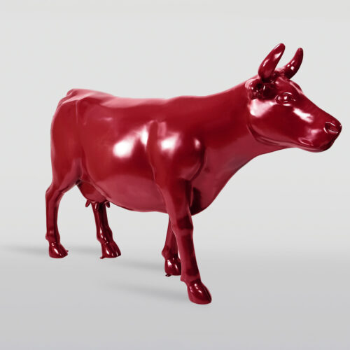 Duża figura krowy - jednokolorowa