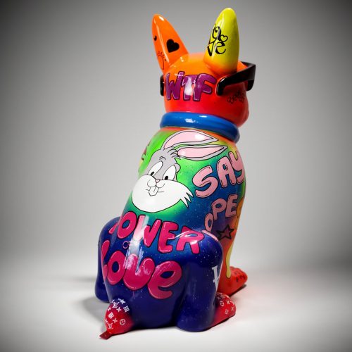 Figurine moyenne de Bulldog avec une cravate et des lunettes - Looney Tunes