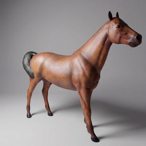 Sculpture de cheval grandeur nature - Version claire