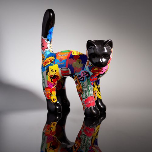 Figurine Décorative Petit Chat Debout - Bande Dessinée