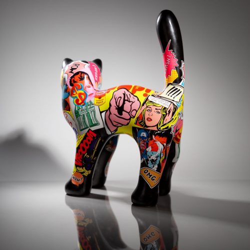Figurine Décorative Petit Chat Debout - Bande Dessinée