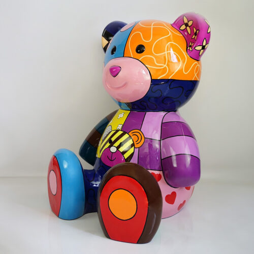 Duży Miś Siedzący - Malowanie Ręczne